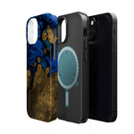 Blue Swirl & Burl Wood Impact iPhone Case | MagSafe compatible  Shamo's