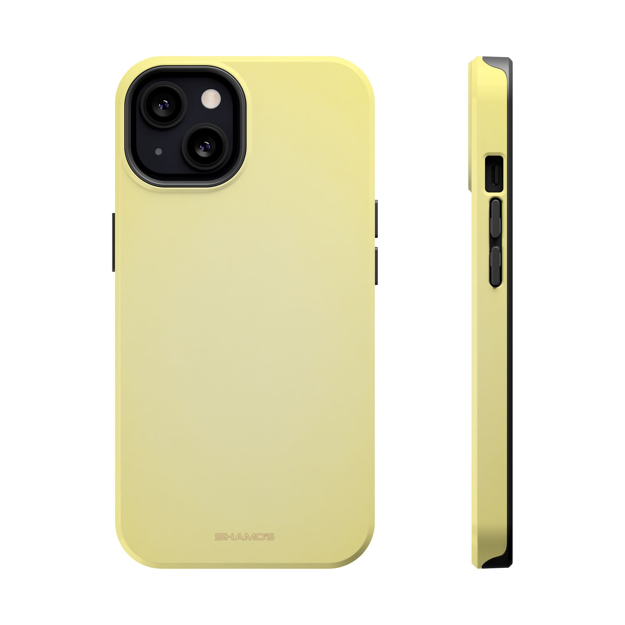 Plain pale yellow phone case
