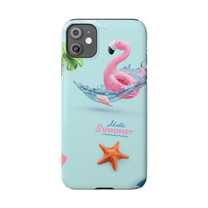 Slim Phone Cases with Hello Summer design