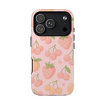 Cute Fruits iPhone Case - Colorful Cherry & Strawberry Design | MagSafe