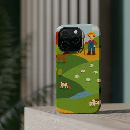 Farm-Themed Impact-Resistant MagSafe Phone Case