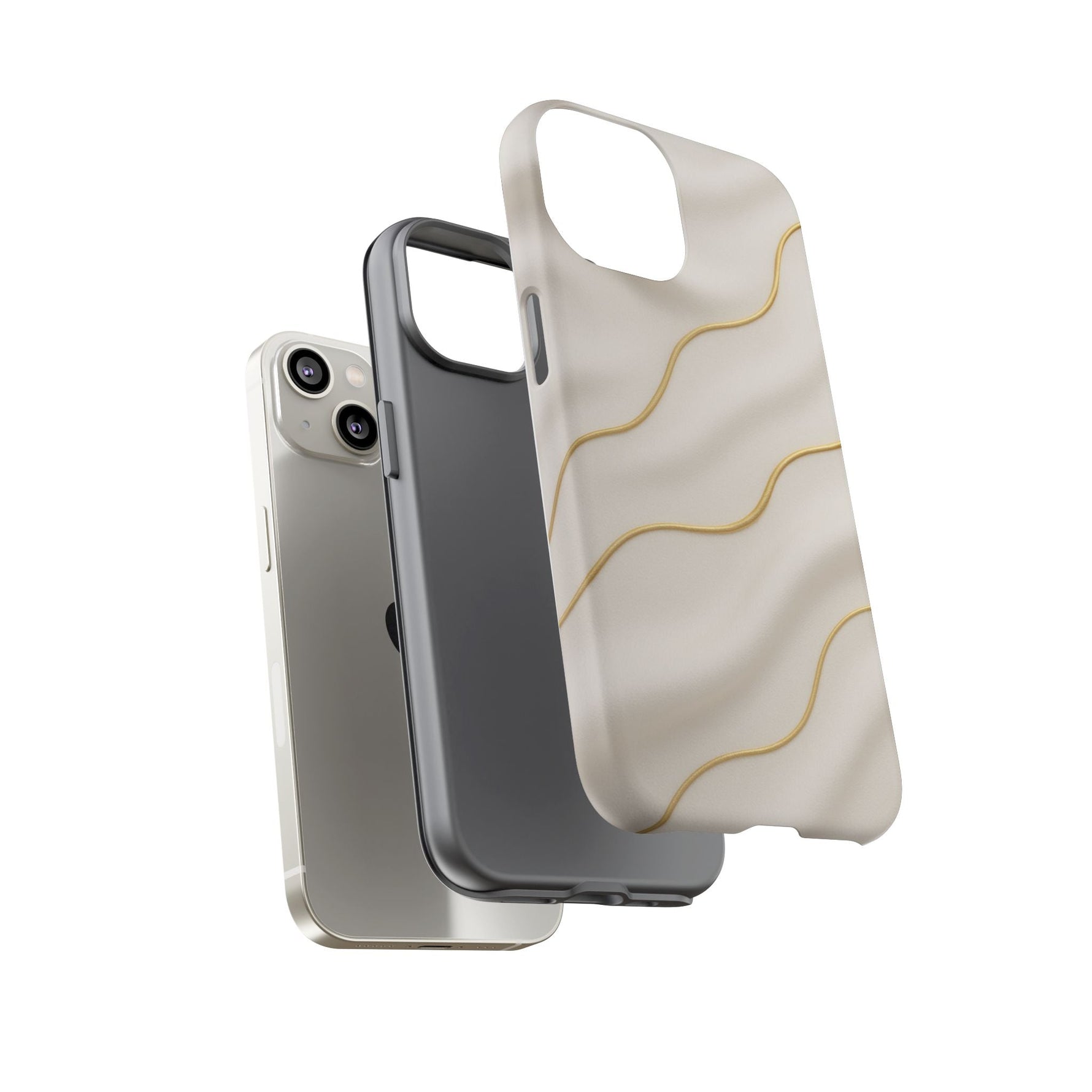 Elegant Gold Wave Tough iPhone Case  Shamo's