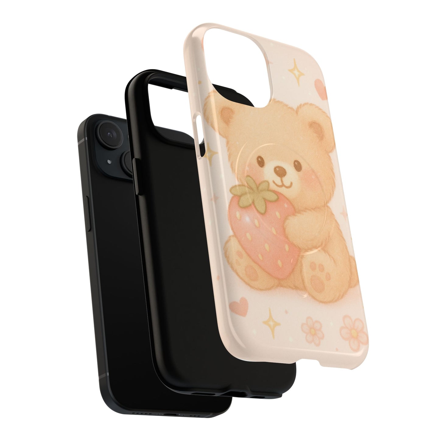 Strawberry Teddy iPhone Case with MagSafe