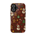 Snowman & Gingerbread Tough iPhone Case (MagSafe compatible)  Shamo's iPhone 16 / Glossy