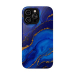 Blue Gold Marble Phone Case  Shamo's iPhone 14 Pro Max / Glossy / Without gift packagin