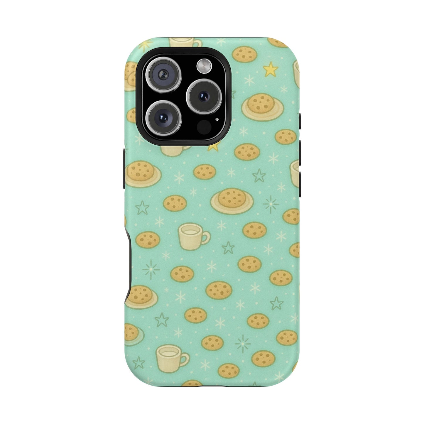 Cookie & Coffee Pattern Tough iPhone Case — Impact-Resistant