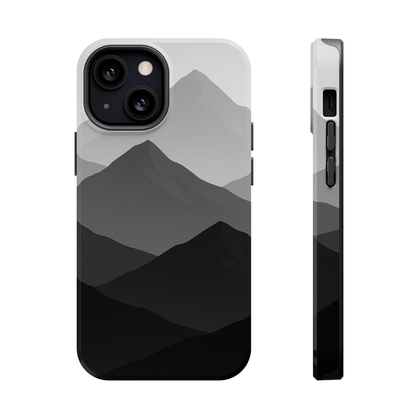 Monochrome Mountain Design iPhone Case | MagSafe  Shamo's iPhone 13 Mini / Glossy