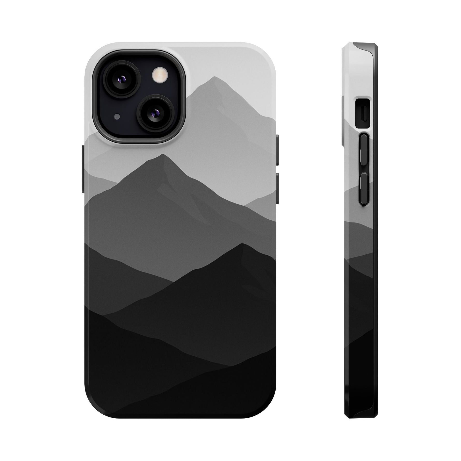 Monochrome Mountain Design iPhone Case | MagSafe  Shamo's iPhone 13 Mini / Glossy