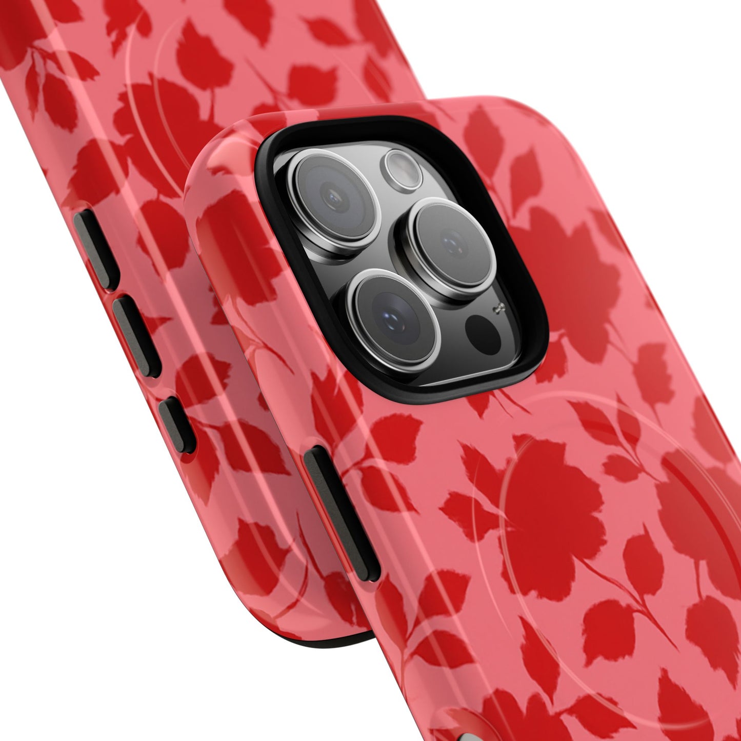 Red Floral Love iPhone Case (MagSafe compatible)