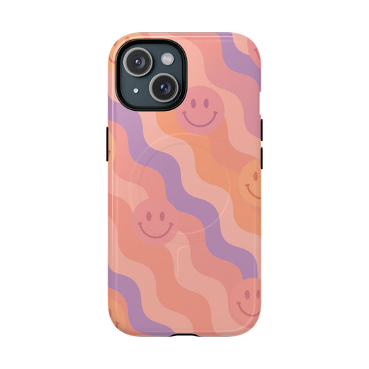 Groovy Smiley Faces Retro iPhone Case | MagSafe