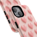 Baby Pink Pearl Hearts 3D iPhone Case | MagSafe - Shamo's
