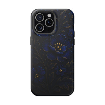 3D Velvet Night Flower iPhone Case | MagSafe