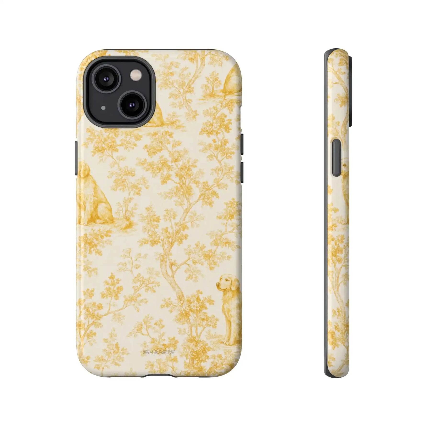 Golden Retriever Pattern Phone Case — Impact Resistant Tough Cases