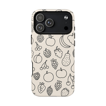 Fruit Pattern Tough iPhone Case | Compatible with MagSafe