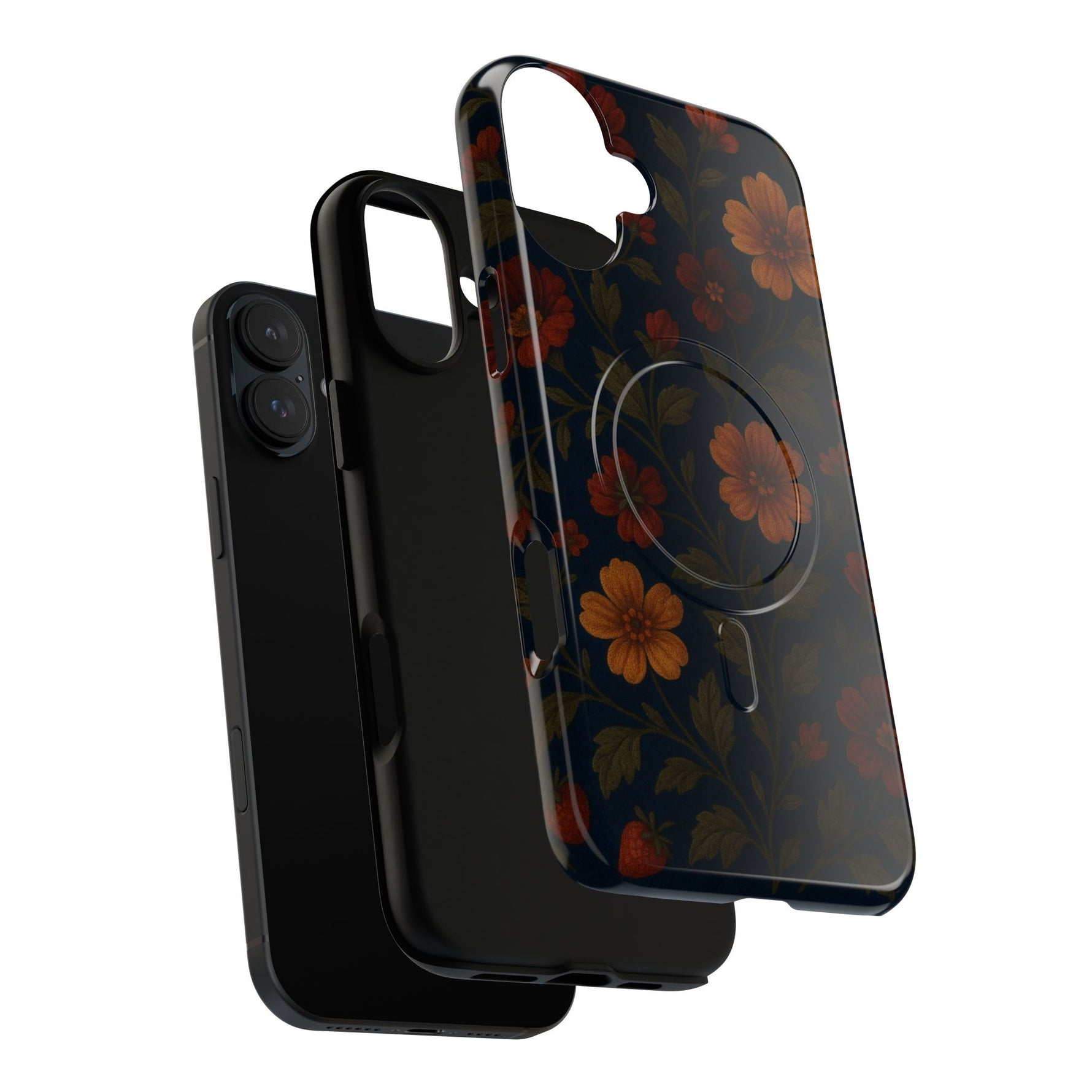 Floral Night Velvet iPhone Case - Works with MagSafe - Shamo's