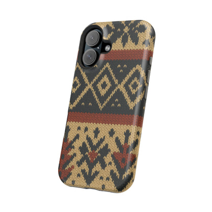 Nordic Knit Pattern MagSafe Impact-Resistant iPhone Case