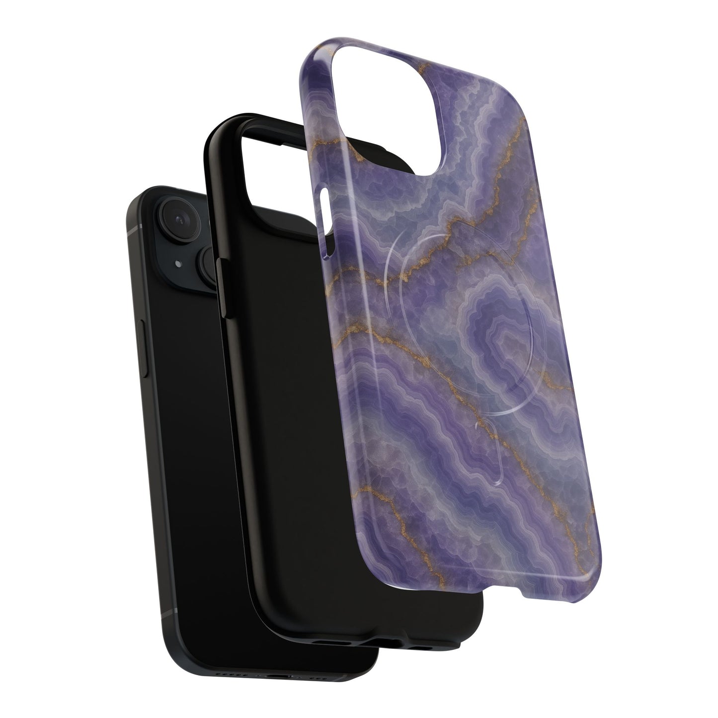 Purple Agate Marble iPhone Case with MagSafe - Shamo's