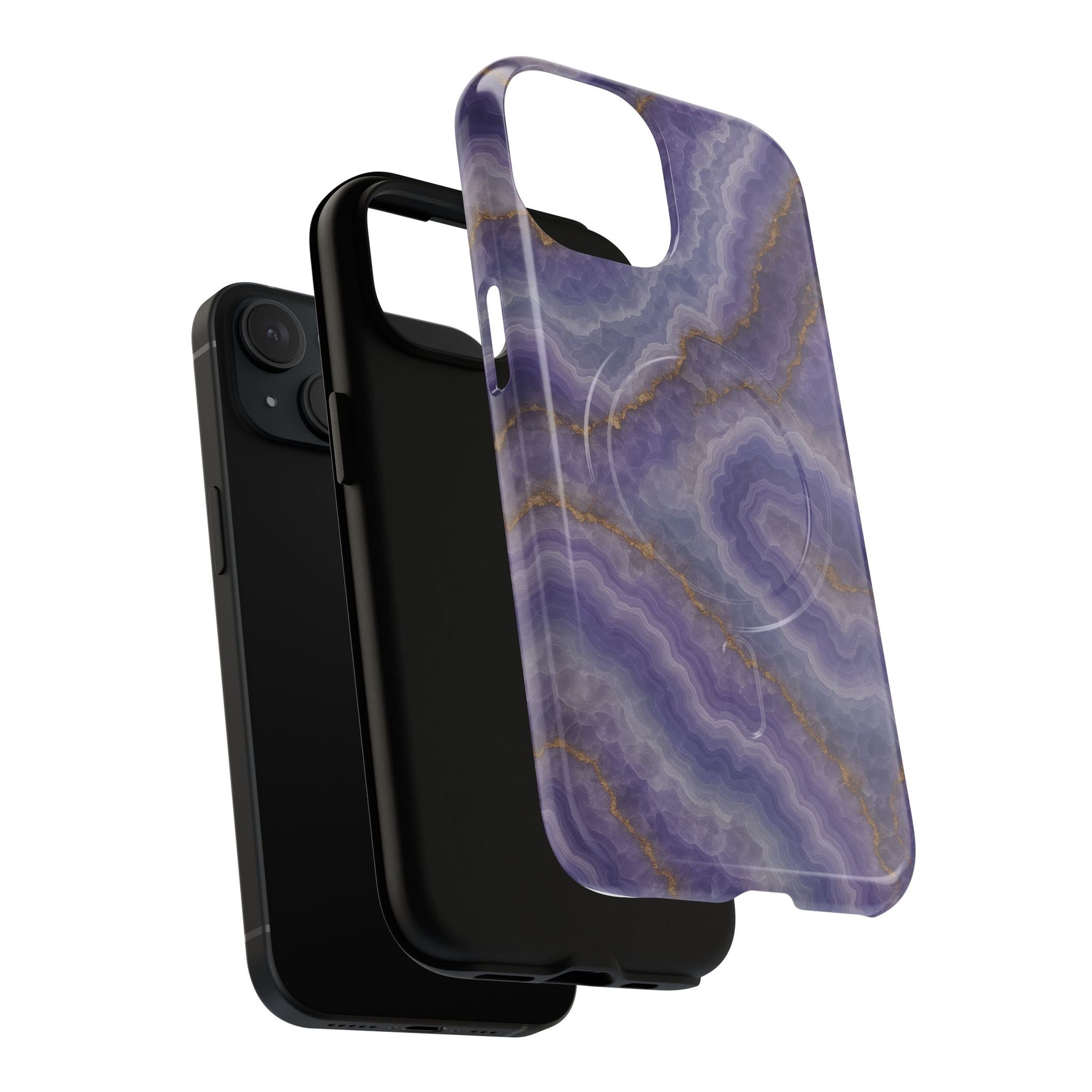 Purple Agate Marble iPhone Case with MagSafe - Shamo's