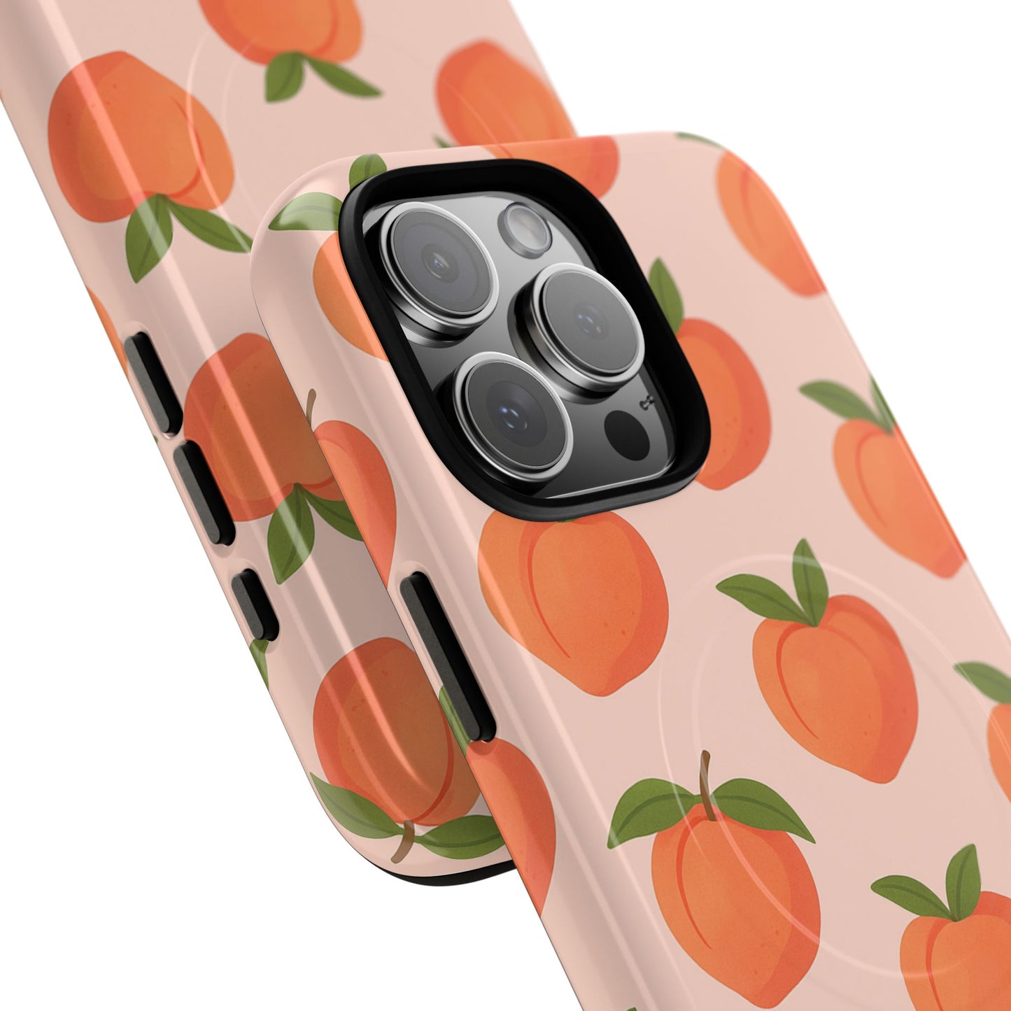 Peach Pattern Fruit Case for iPhone | MagSafe Compatible