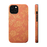 Floral Rose Gold Magnetic Impact-Resistant iPhone Case, MagSafe Compatible - iPhone 14 / Glossy - Shamo's