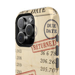 Vintage Library Card Design Phone Case with MagSafe Compatibility