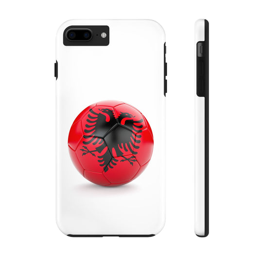 Tough Phone Cases with Albanian soccer flag