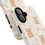 Beige Teddy Bear on Clouds iPhone Case with MagSafe
