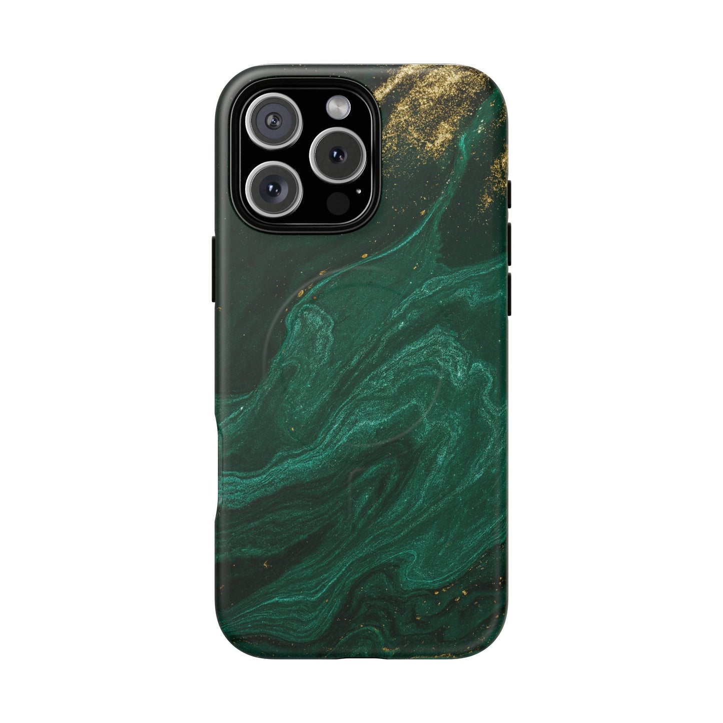Emerald Marble with Gold Veins iPhone Case | with MagSafe  Shamo's iPhone 16 Pro Max / Matte