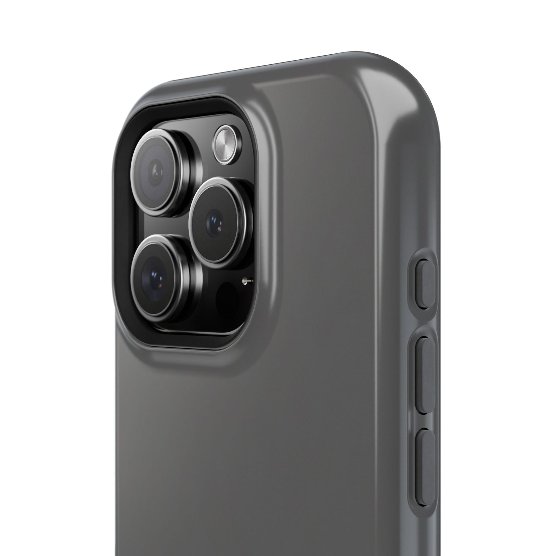 Charcoal Ink Black Solid Color Impact-Resistant iPhone Case | Slim Shockproof Magsafe-Compatible