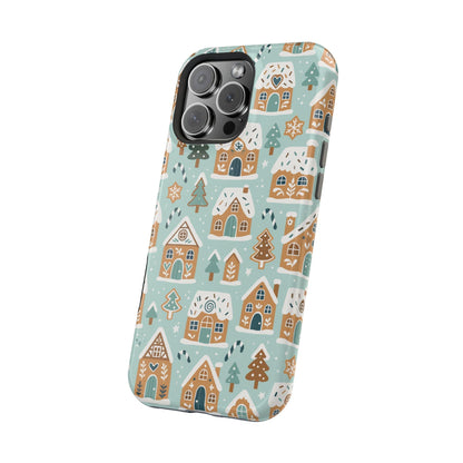 Winter Gingerbread Village Holiday Theme iPhone Case with MagSafe compatibility  Shamo's