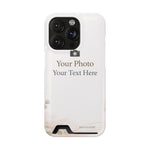 Funda para teléfono personalizable con tarjetero | Añade tu propia foto y texto