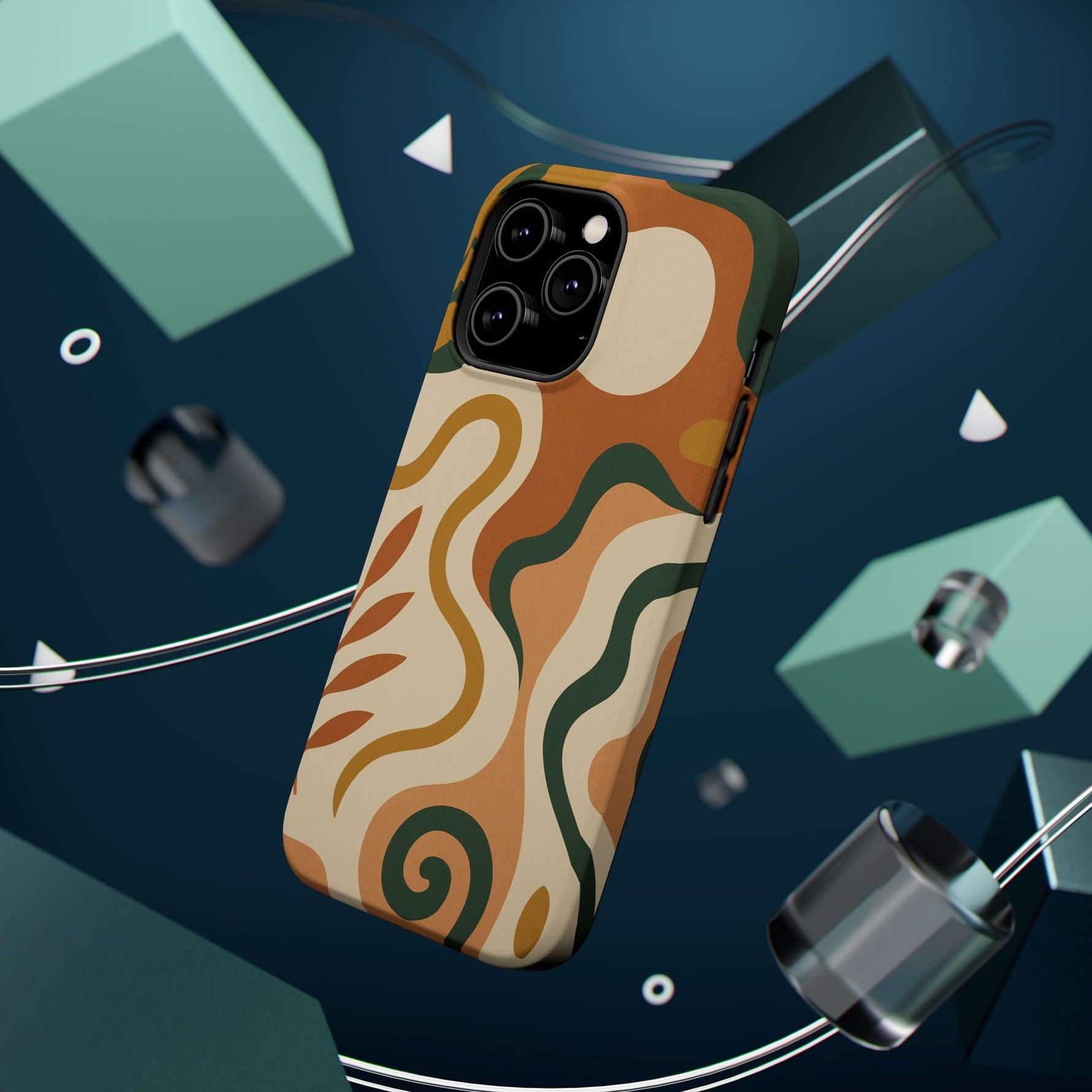 Abstract Earth-Tone Impact iPhone Case — MagSafe  Shamo's