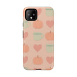 Autumn Cozy iPhone Case – Pumpkin, Heart & Coffee Cup Pattern  Shamo's