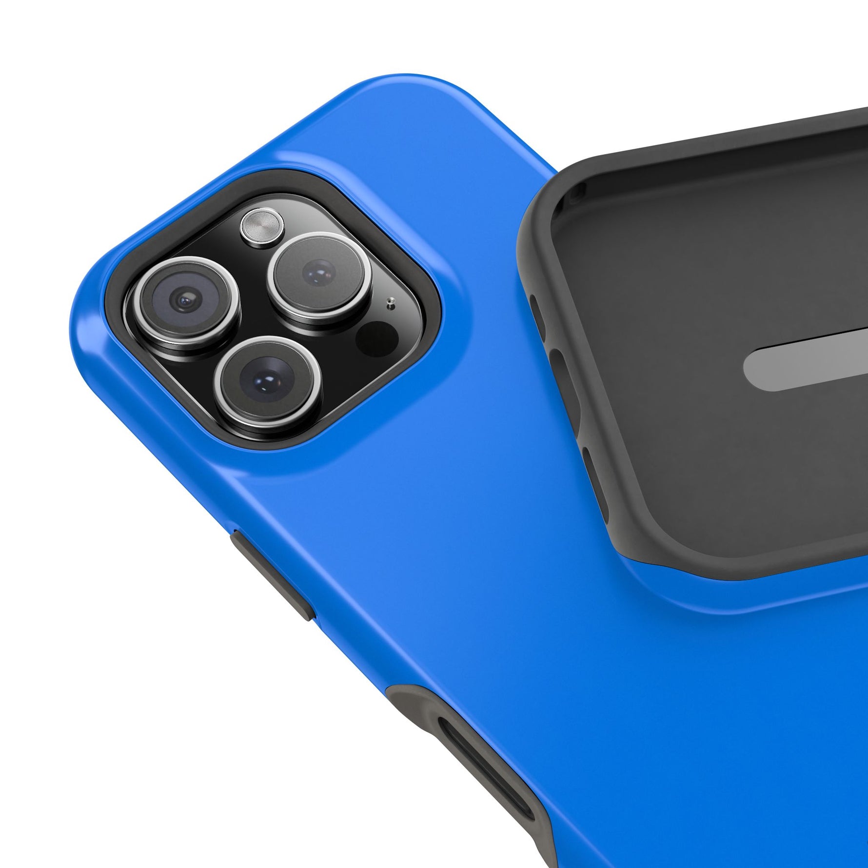 Cobalt Pop Blue Solid Color Impact-Resistant iPhone Case | Slim Shockproof MagSafe-Compatible