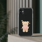 Romantic Teddy Bear Impact-Resistant iPhone Case with Heart Design  Shamo's