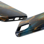 Blue Gold Agate Tough Phone Case Marble Stone Design  Shamo's