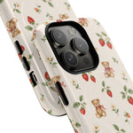 Strawberry Teddy iPhone Case with MagSafe