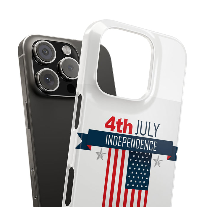 Slim Phone Cases with 4th of July writitng