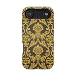 Gold Damask Magnetic Impact-Resistant iPhone Case with MagSafe Compatibility