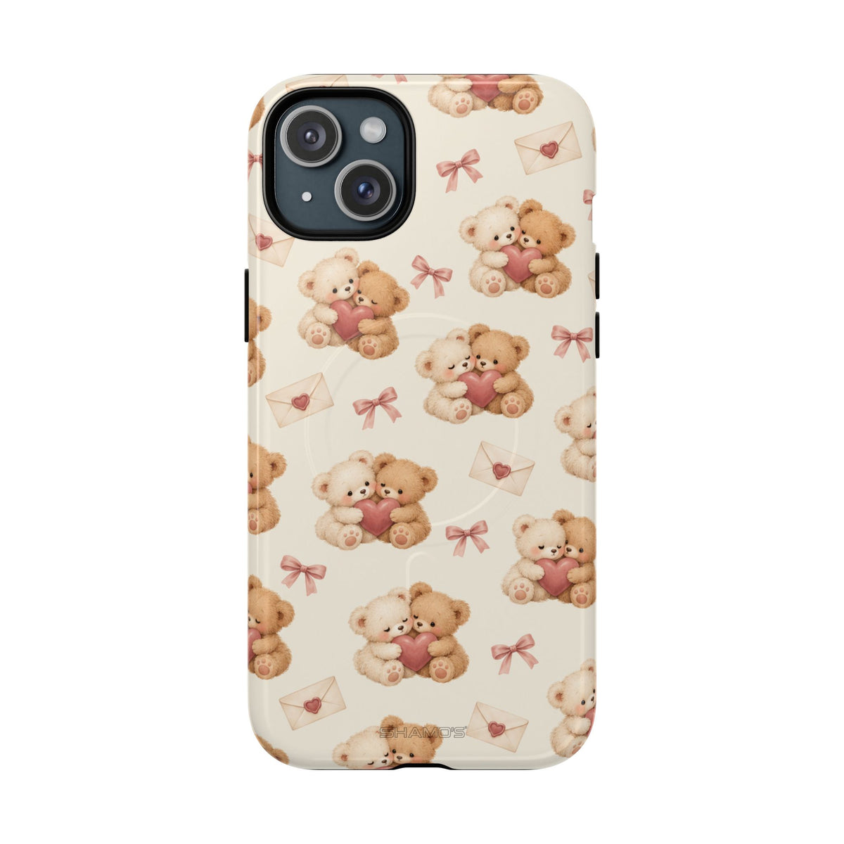 Telefoonhoesje met MagSafe met teddybeer verliefd