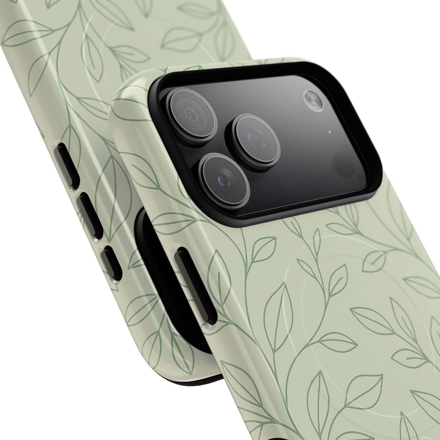 Sage Botanical Leaves Floral iPhone Case | MagSafe