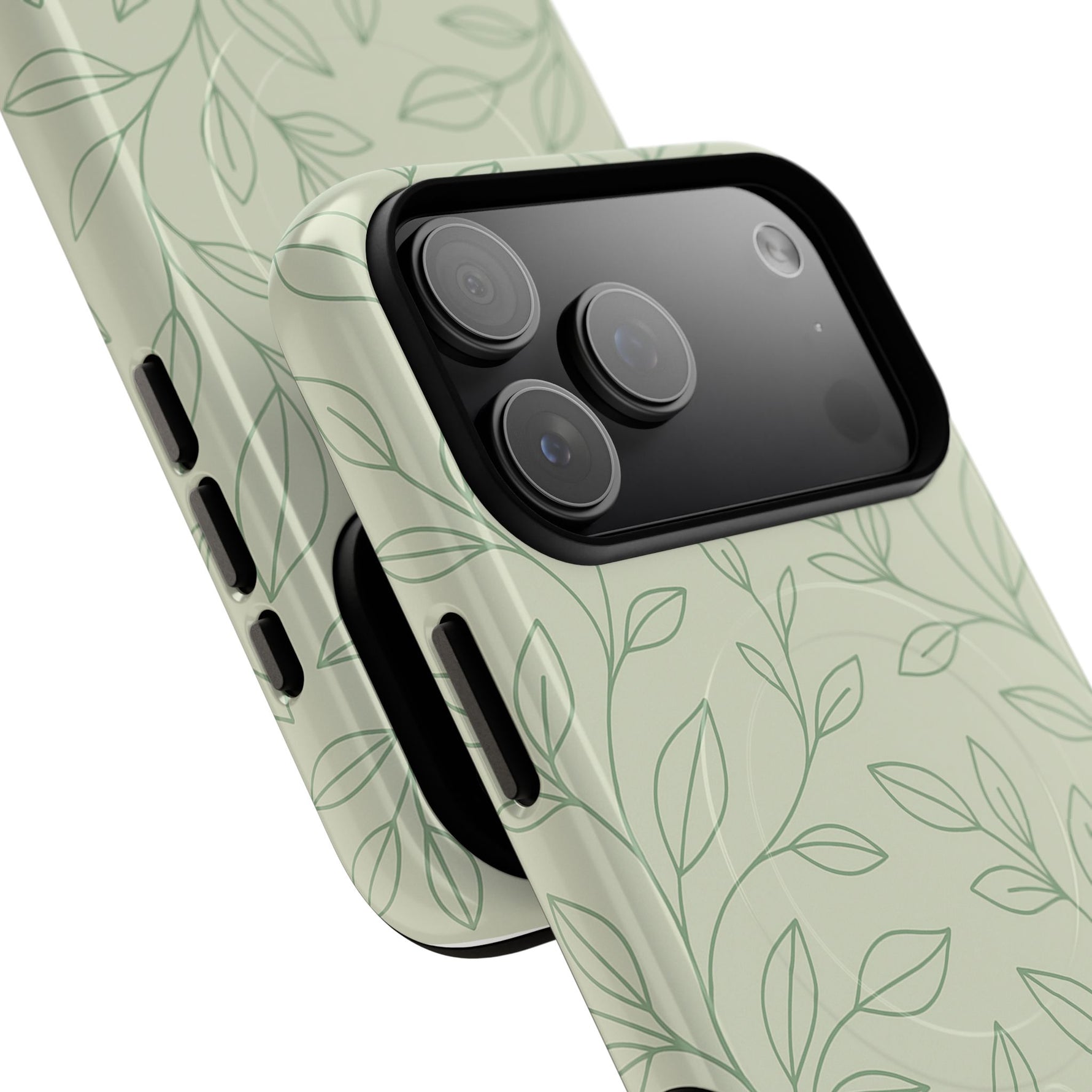 Sage Botanical Leaves Floral iPhone Case | MagSafe - Shamo's