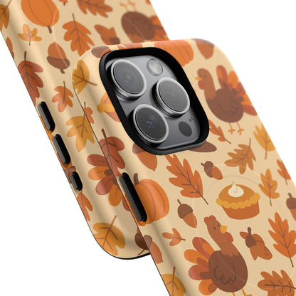 Thanksgiving-Themed Tough Magnetic iPhone Case | Compatible with MagSafe