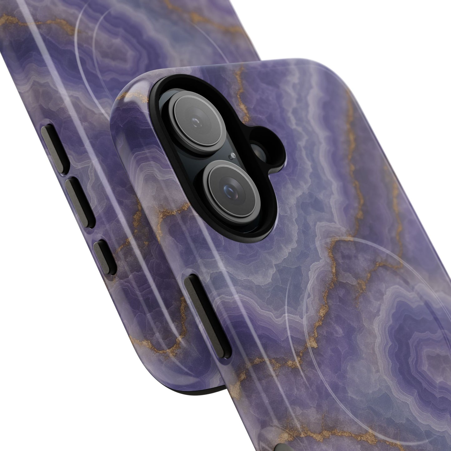 Purple Agate Marble iPhone Case with MagSafe