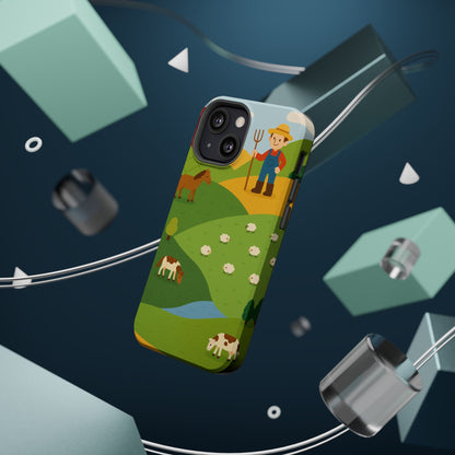 Farm-Themed Impact-Resistant MagSafe Phone Case