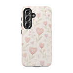 Pink Watercolor Heart Floral Pattern | Tough Impact Phone Case  Shamo's Samsung Galaxy S25