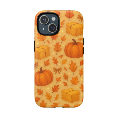 Autumn Harvest iPhone Case — Pumpkin & Haystack Fall with MagSafe - Shamo's