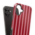 Red Burgundy  Stripes Magnetic Impact-Resistant Phone Case | MagSafe Compatible