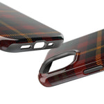 Plaid Impact-Resistant iPhone Case — Red Green Tartan Holiday Theme with MagSafe  Shamo's