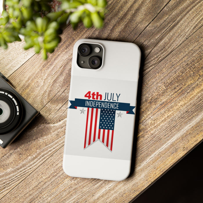 Slim Phone Cases with 4th of July writitng